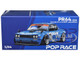 Skyline GT R V8 Drift Hakosuka RHD Right Hand Drive #12 Calsonic Blue with Graphics 1/64 Diecast Model Car Pop Race PR640114