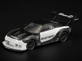 Mazda RX 7 RE Super G Time Attack RHD Right Hand Drive Black and White "The Model Car Show Malaysia 2026 1/64 Diecast Model Car Pop Race PR640516