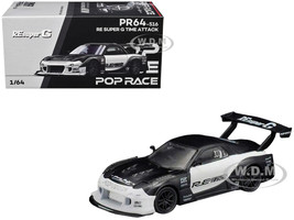 Mazda RX 7 RE Super G Time Attack RHD Right Hand Drive Black and White "The Model Car Show Malaysia 2026 1/64 Diecast Model Car Pop Race PR640516