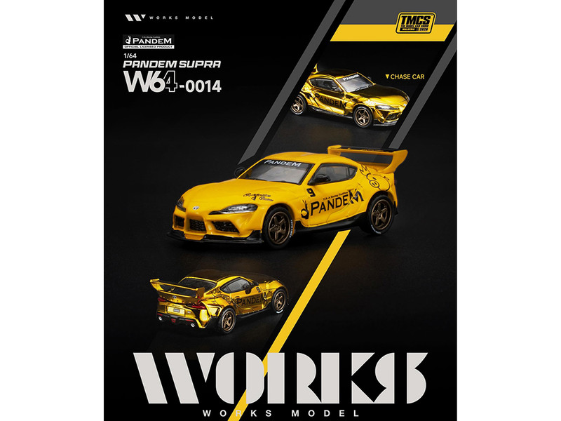 Pandem Supra Yellow The Model Car Show Malaysia 2026 1/64 Diecast Model Car Works Model W640014