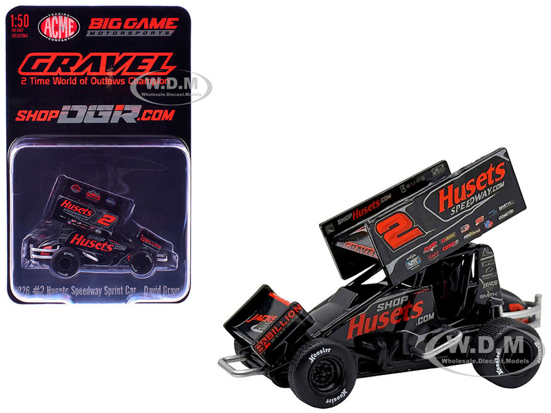 Winged Sprint Car #2 David Gravel Husets Speedway Big Game Motorsports 2026 1/50 Diecast Model Car ACME A5026003