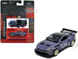2025 Ford Mustang GTD Purple Metallic with Black Top Speed Icons Series 1/64 Diecast Model Car Maisto 15713PU