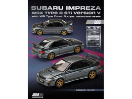 Subaru Impreza WRX Type R Sti Version V RHD Right Hand Drive Cool Gray Metallic JDM64 Series 1/64 Diecast Model Car Hobby Japan HJDM006-21