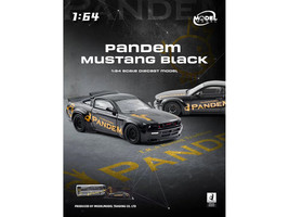 Pandem Mustang Black with Gold Graphics 1/64 Diecast Model Car Model Model MM64-PM-002