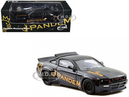 Pandem Mustang Black with Gold Graphics 1/64 Diecast Model Car Model Model MM64-PM-002