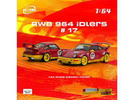 RWB 964 #17 Idlers Club Red with Yellow Accents 1/64 Diecast Model Car Model Model MM64-RWB964-003