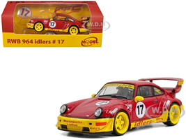 RWB 964 #17 Idlers Club Red with Yellow Accents 1/64 Diecast Model Car Model Model MM64-RWB964-003
