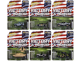 Military Set A of 6 pieces 2025 Release 2 Limited Edition Diecast Models Johnny Lightning JLML013A