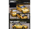 Nissan Top Secret Thailand 350Z RHD Right Hand Drive Gold Metallic with Graphics 1/64 Diecast Model Car Inno Models IN64-350ZTST-TSTOS