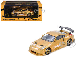Nissan Top Secret Thailand 350Z RHD Right Hand Drive Gold Metallic with Graphics 1/64 Diecast Model Car Inno Models IN64-350ZTST-TSTOS