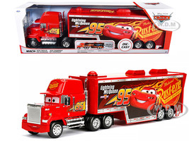 Mack Tractor Truck with Hauler Red Disney & Pixar Cars Movie Hollywood Rides Series Diecast Model Car Jada 98627