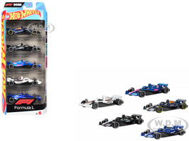 2025 Formula 1 World Championship 5 piece Set Diecast Model Cars Hot Wheels JLN11