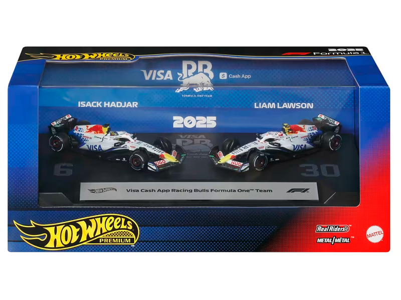 Visa Cash App Racing Bulls Formula One Team Formula One F1 World Championship 2025 2 Piece Set Diecast Model Cars Hot Wheels JMM94