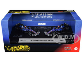 Atlassian Williams Racing Formula One F1 World Championship 2025 2 Piece Set Diecast Model Cars Hot Wheels JMM98