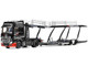 Mercedes Benz Actros Gigaspace Auto Transporter ADVAN Yokohama Black 1/64 Diecast Model Car GCD KS-069-618