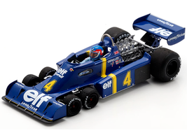 Tyrrell P34 #4 Patrick Depailler 2nd Place Formula One F1 Swedish GP 1976 with Driver 1/43 Model Car Spark S7307