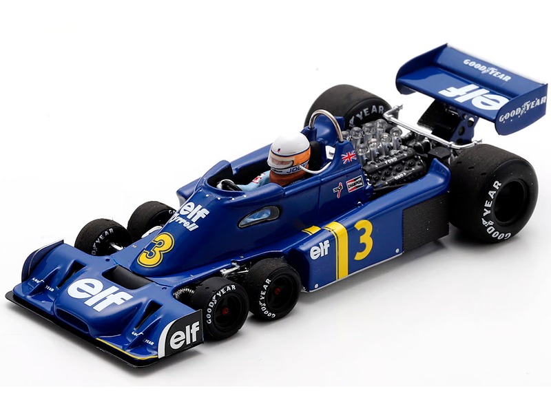 Tyrrell P34 #3 Jody Scheckter Formula One F1 Dutch GP 1976 with Driver 1/43 Model Car Spark S7309