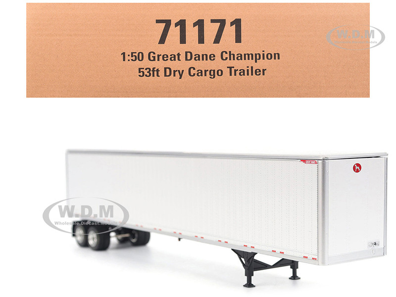 Great Dane Champion 53ft Dry Cargo Trailer White Transport Series 1/50 Diecast Model Diecast Masters 71171
