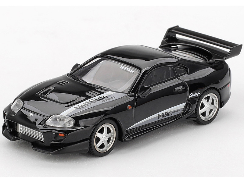Toyota Supra VeilSide Combat V II Black Limited Edition 1/64 Diecast Model Car Mini GT MGT01107