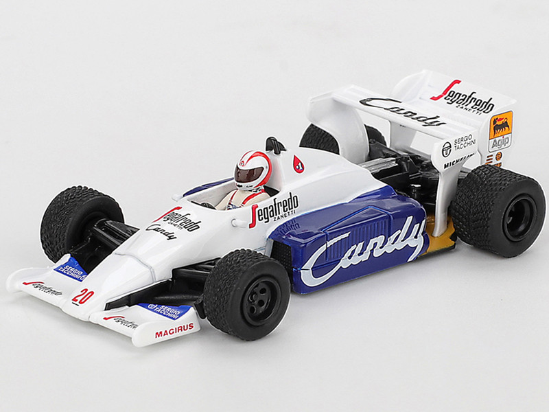 Toleman TG184 #20 Johnny Cecotto Formula One F1 Monaco GP 1984 with Driver Figure Limited Edition 1/64 Diecast Model Car Mini GT MGT01193