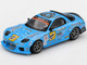 Mazda RX 7 RE Amemiya RHD Right Hand Drive Blue with Graphics D1GP 2025 Limited Edition 1/64 Diecast Model Car Mini GT MGT01195
