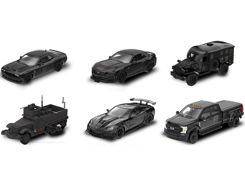 Black Bandit Series 31 6 piece Set 1/64 Diecast Model Cars Greenlight 28190SET