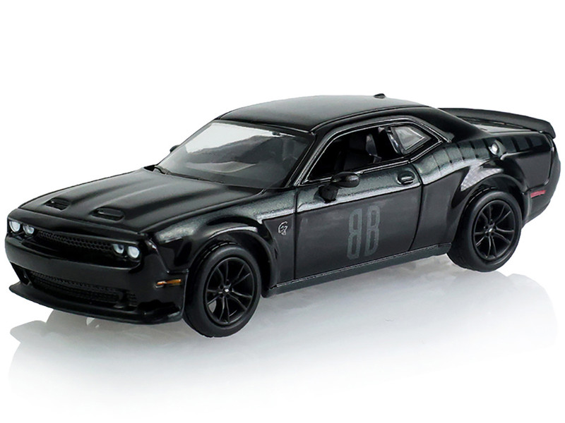 2017 Dodge Challenger SRT Hellcat Widebody Black Black Bandit Series 31 1/64 Diecast Model Car Greenlight 28190A
