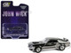 1969 Ford Mustang Boss 429 Silver Chrome Edition with Black Stripes John Wick 2014 Movie Hobby Exclusive Series 1/64 Diecast Model Car Greenlight 30557