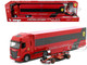 Iveco S Way 570 Car Transporter Red and Ferrari SF 24 #16 Charles Leclerc Formula One F1 World Championship 2024 Racing Hauler Series 1/43 Diecast Model Car Bburago 36867CL Iveco S Way 570 Car Transporter Red and Ferrari SF 24 #16 Charles Leclerc Formula One F1 World Championship 2024 Racing Hauler Series 1/43 Diecast Model Car Bburago 36867CL