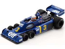 Tyrrell P34 #3 Jody Scheckter 2nd Place Formula One F1 British GP 1976 with Driver 1/43 Model Car Spark S7308