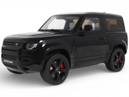 2021 Land Rover Defender 90 P400 X Dynamic HSE Black Metallic 1/18 Model Car GT Spirit GT992