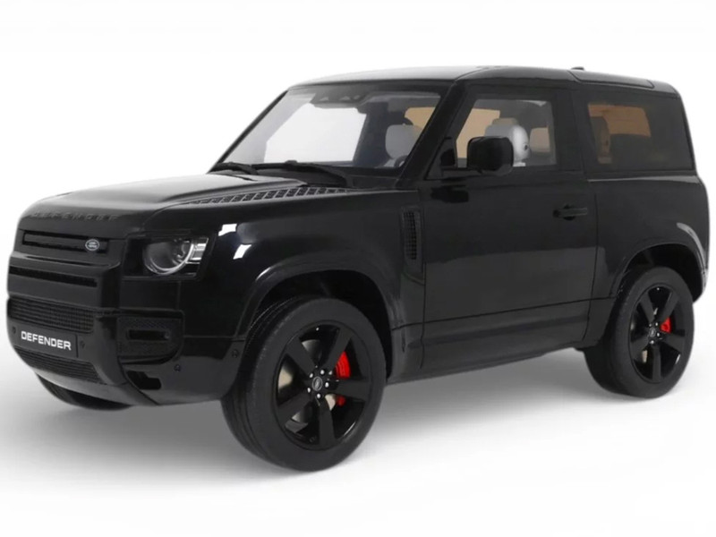 2021 Land Rover Defender 90 P400 X Dynamic HSE Black Metallic 1/18 Model Car GT Spirit GT992