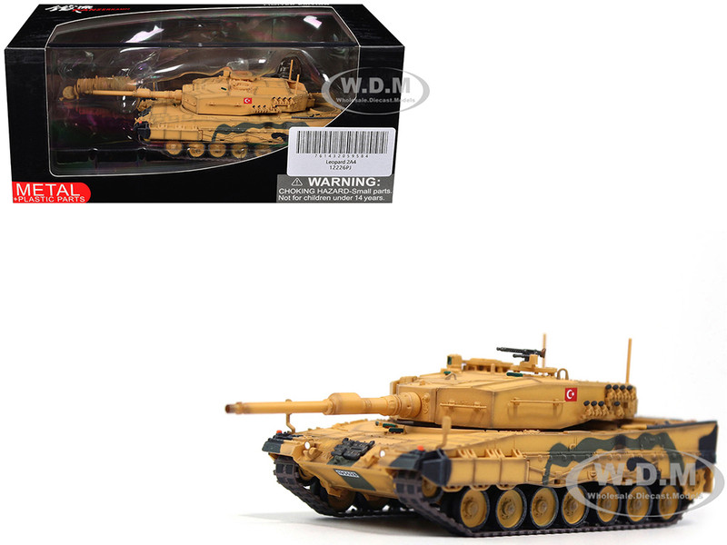 Leopard 2A4 Main Battle Tank Desert Camouflage 2nd Cavalry Armored Brigade, Turkey Syrian Border 2016 Turkish Army Armor Premium Series 1/72 Diecast Model Panzerkampf 12226PJ