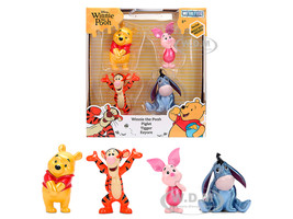 Set of 4 Diecast Figures Winnie the Pooh Franchise Metalfigs Series Diecast Models Jada 38029