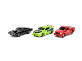 Fast & Furious 25th Anniversary 3 piece Set #1 Nano Hollywood Rides Diecast Model Cars Jada 31123-25TH
