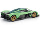Aston Martin Valkyrie Iridescent Emerald Metallic with Green Carbon Top 1/64 Diecast Model Car Pop Race PR640269