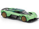 Aston Martin Valkyrie Iridescent Emerald Metallic with Green Carbon Top 1/64 Diecast Model Car Pop Race PR640269