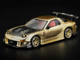 Mazda RX7 FD3S RE Amemiya RHD Right Hand Drive Gold Metallic with Carbon Hood Thailand Diecast Expo 2026 1/64 Diecast Model Car Pop Race PR640512