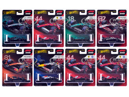 Formula 1 Racing Premium Mix 3 8 piece Set L Premium Series Diecast Model Cars Hot Wheels HRV11-956L