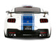 Ford Mustang Shelby Super Snake White Metallic with Blue Stripes and Gold Wheels Pink Slips Series 1/18 Diecast Model Car Jada 36470