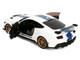 Ford Mustang Shelby Super Snake White Metallic with Blue Stripes and Gold Wheels Pink Slips Series 1/18 Diecast Model Car Jada 36470