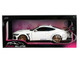 Ford Mustang Shelby Super Snake White Metallic with Blue Stripes and Gold Wheels Pink Slips Series 1/18 Diecast Model Car Jada 36470
