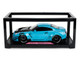 Nissan GT R R35 Liberty Walk Body Kit 2 0 RHD Right Hand Drive Blue with Black Hood Pink Slips Series 1/18 Diecast Model Car Jada 37069