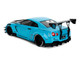 Nissan GT R R35 Liberty Walk Body Kit 2 0 RHD Right Hand Drive Blue with Black Hood Pink Slips Series 1/18 Diecast Model Car Jada 37069