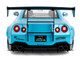 Nissan GT R R35 Liberty Walk Body Kit 2 0 RHD Right Hand Drive Blue with Black Hood Pink Slips Series 1/18 Diecast Model Car Jada 37069