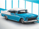 1955 Chevrolet Bel Air Blue and White Collection Series 1/64 Diecast Model Car Majorette MJ8505001001