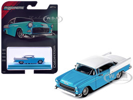 1955 Chevrolet Bel Air Blue and White Collection Series 1/64 Diecast Model Car Majorette MJ8505001001