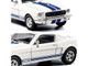 1965 Shelby GT350 White with Blue Stripes Collection Series 1/64 Diecast Model Car Majorette MJ8505001002