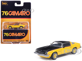 1976 Chevrolet Camaro Rally Sport Black and Yellow with Red Stripes 1/64 Diecast Model Car IXO Models  IA64011