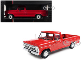 1974 Ford F 100 Pickup Truck Candy Apple Red 1/18 Diecast Model Car IXO Models U18RDC003